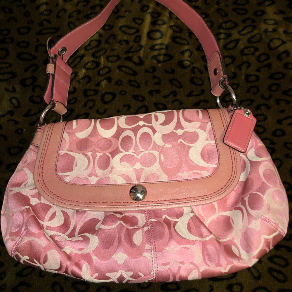 Pink coach purse